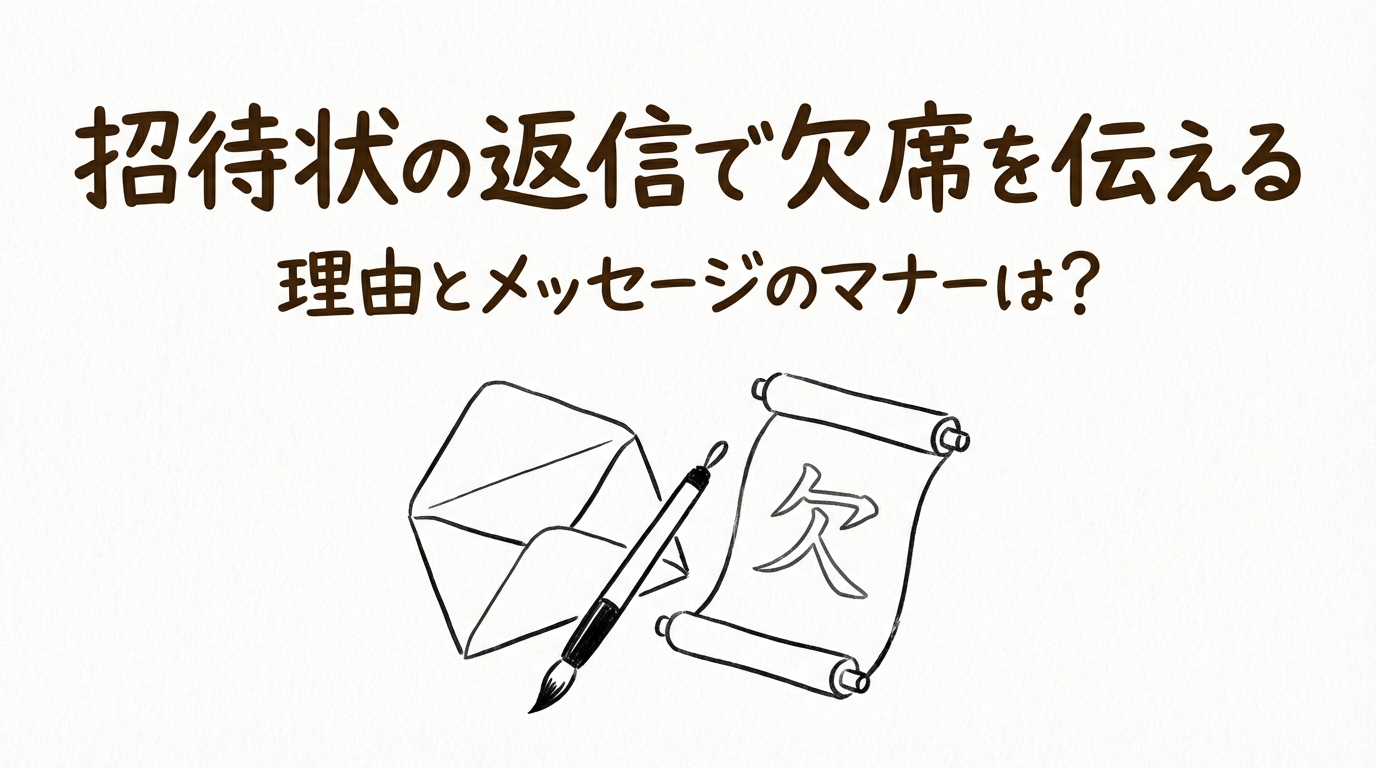 招待状の返信で欠席を伝える理由とメッセージのマナーは?
