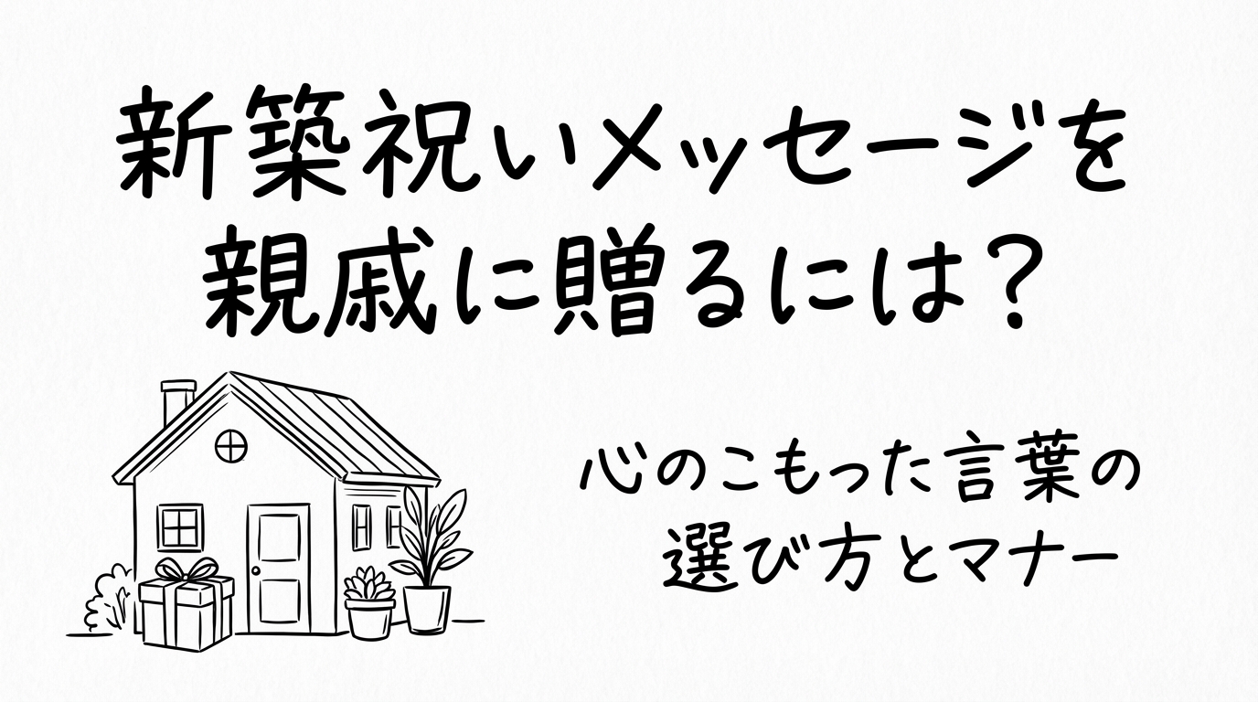 新築祝いメッセージを親戚に贈るには？