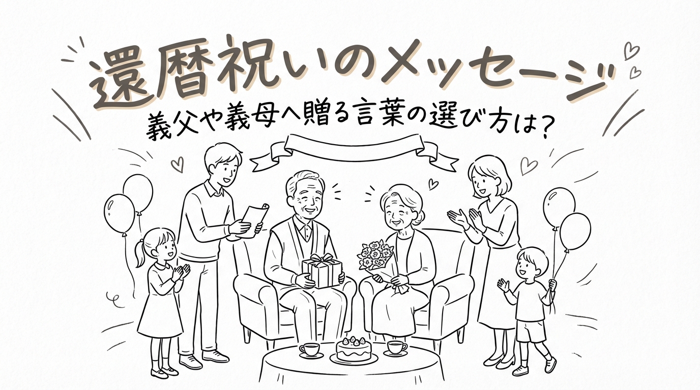 還暦祝いのメッセージ、義父や義母へ贈る言葉の選び方は？