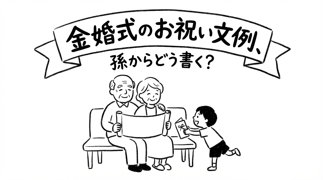 金婚式のお祝い文例、孫からどう書く?
