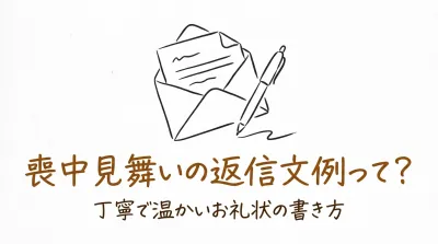 喪中見舞いの返信文例って？