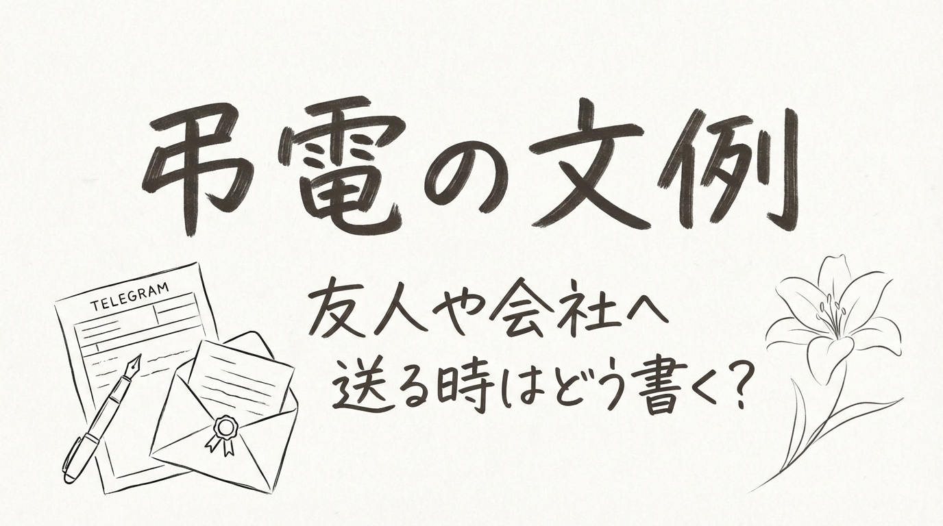 弔電の文例、友人や会社へ送る時はどう書く？