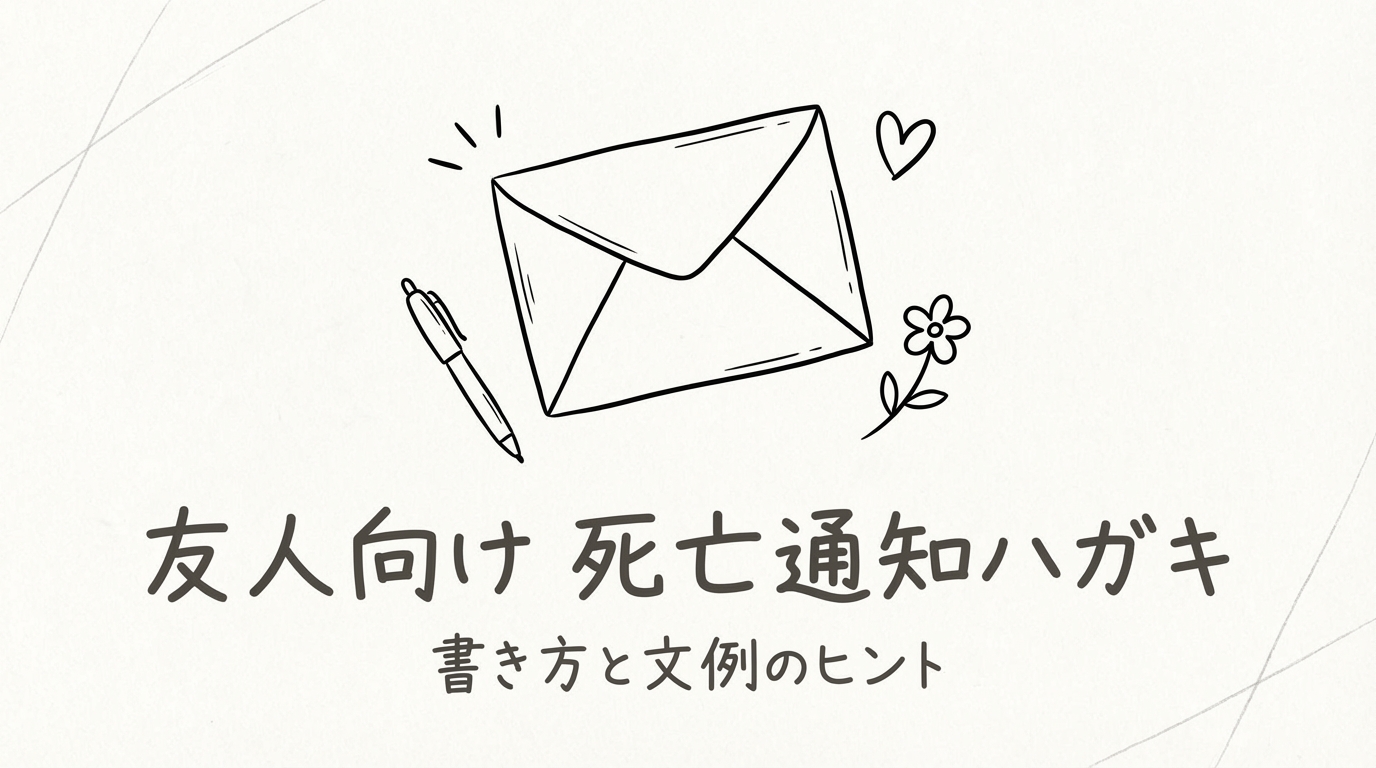 死亡通知ハガキの文例、友人向けってどう書くの？