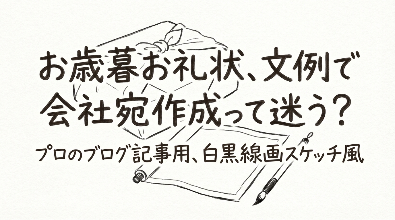お歳暮お礼状、文例で会社宛作成って迷う？