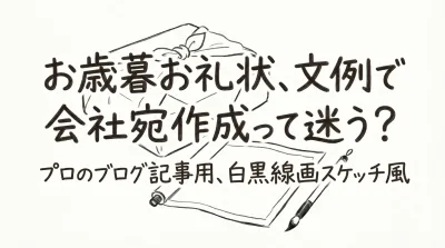 お歳暮お礼状、文例で会社宛作成って迷う？