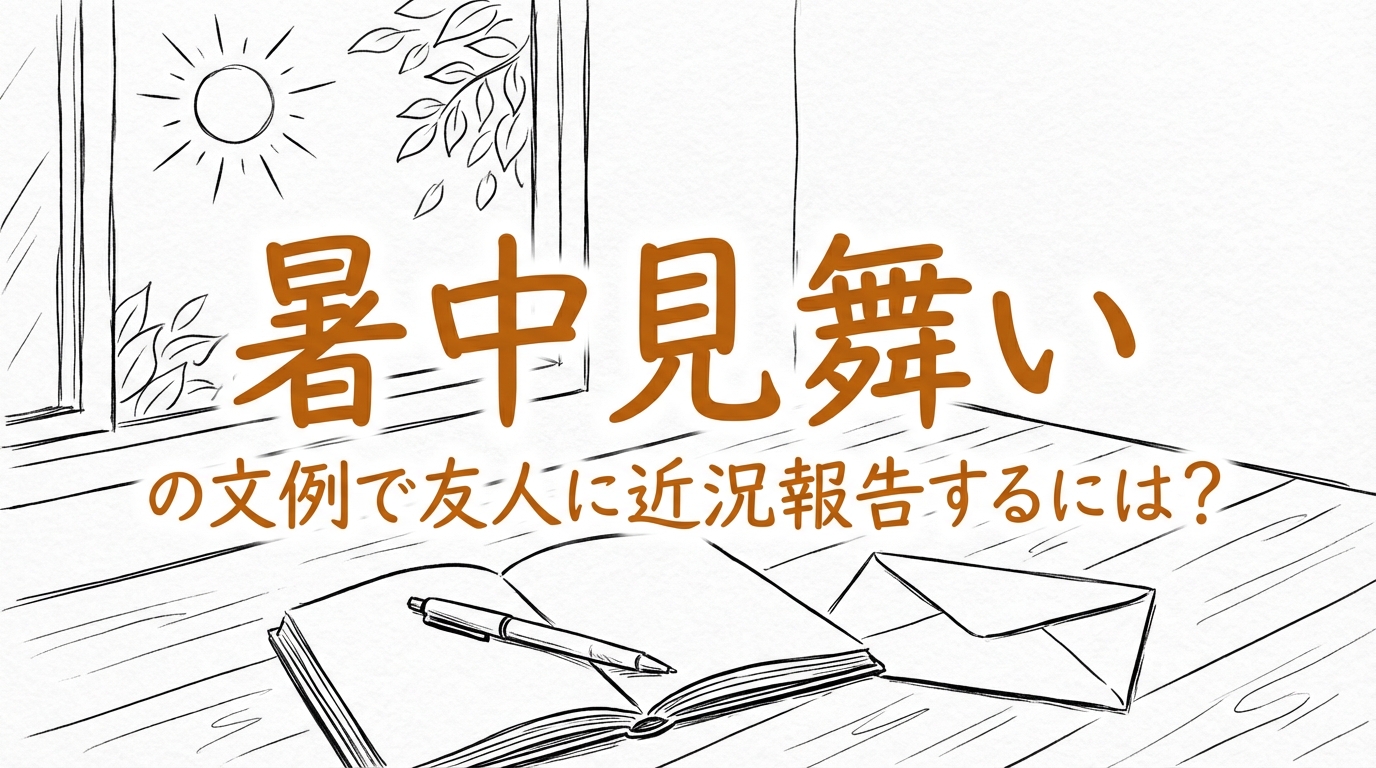 暑中見舞いの文例で友人に近況報告するには？