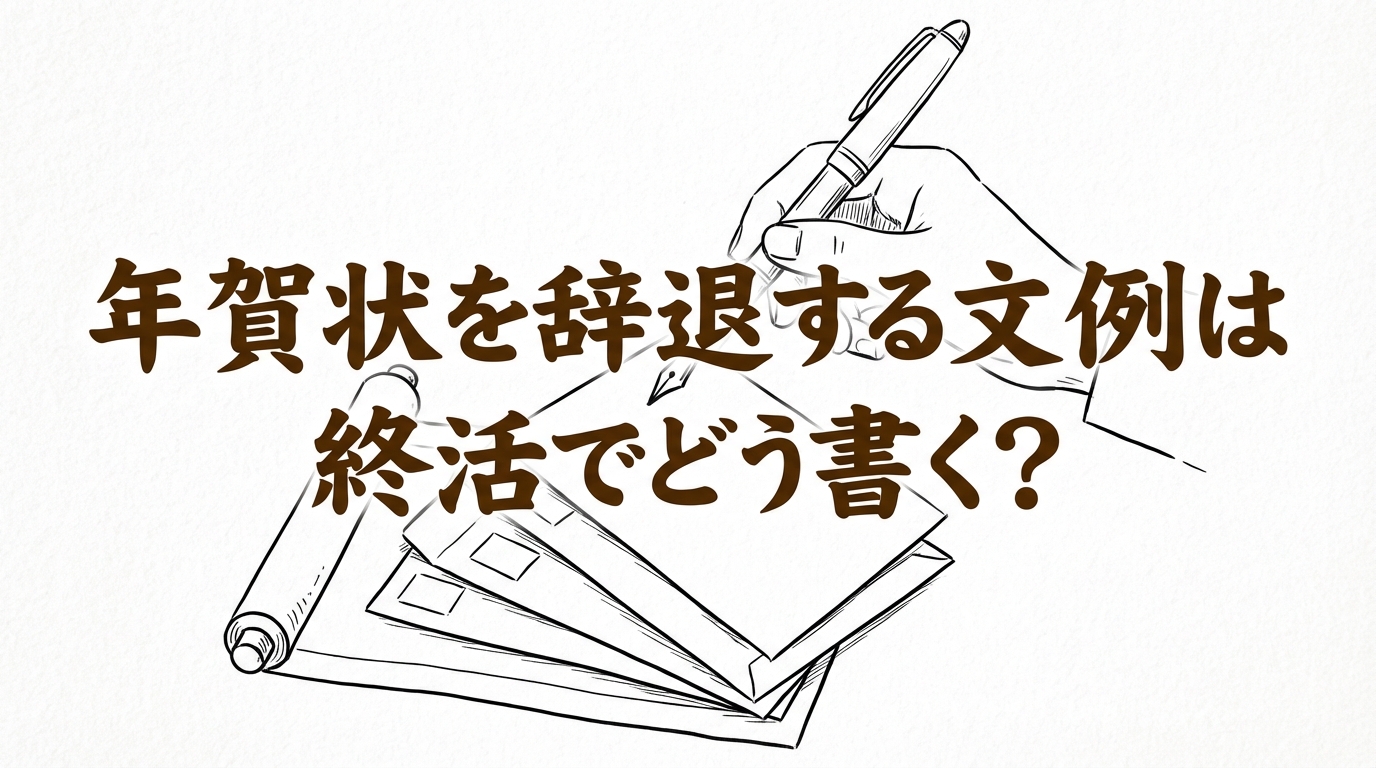 年賀状を辞退する文例は終活でどう書く？