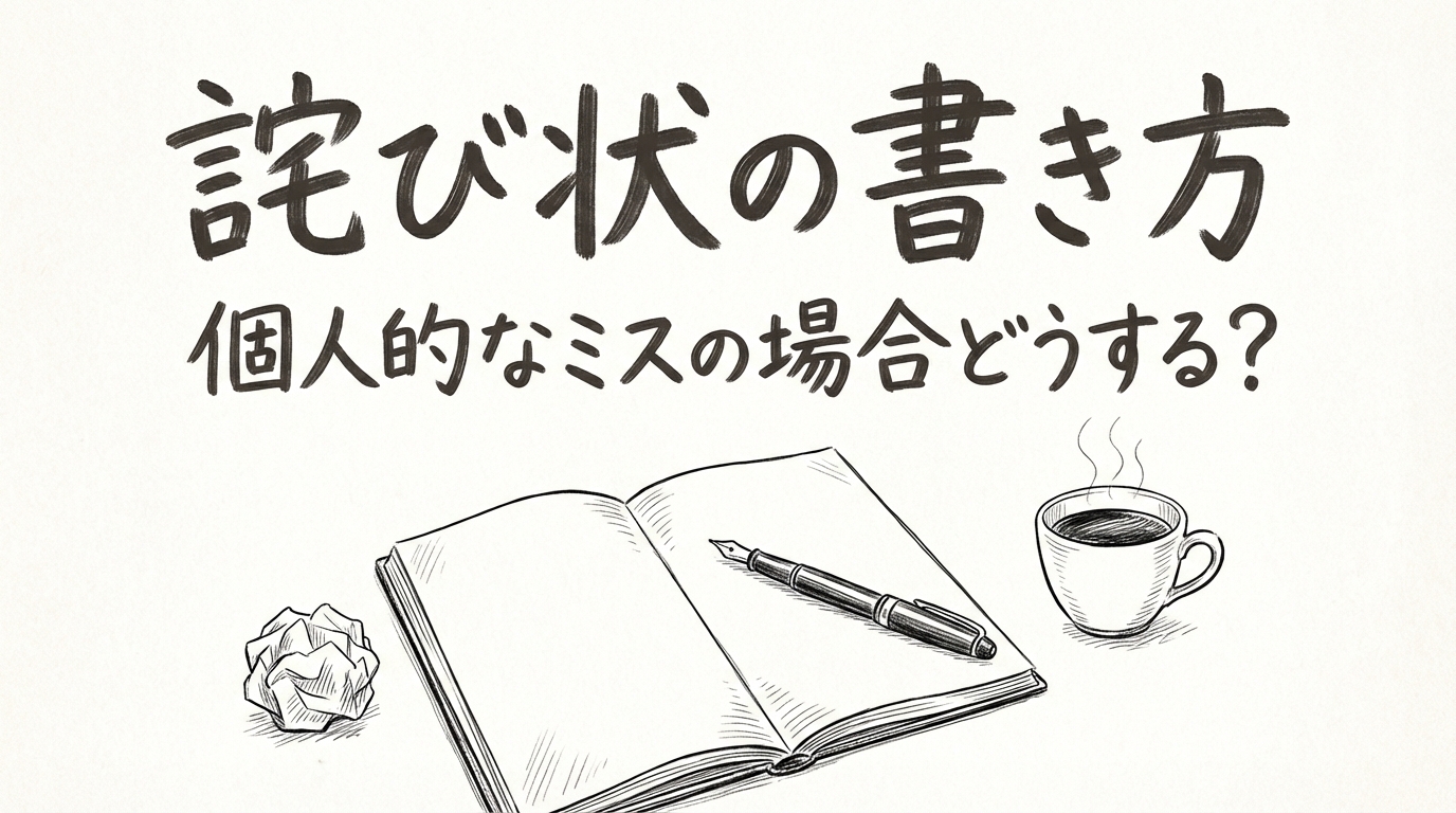 詫び状の書き方、個人的なミスの場合どうする？