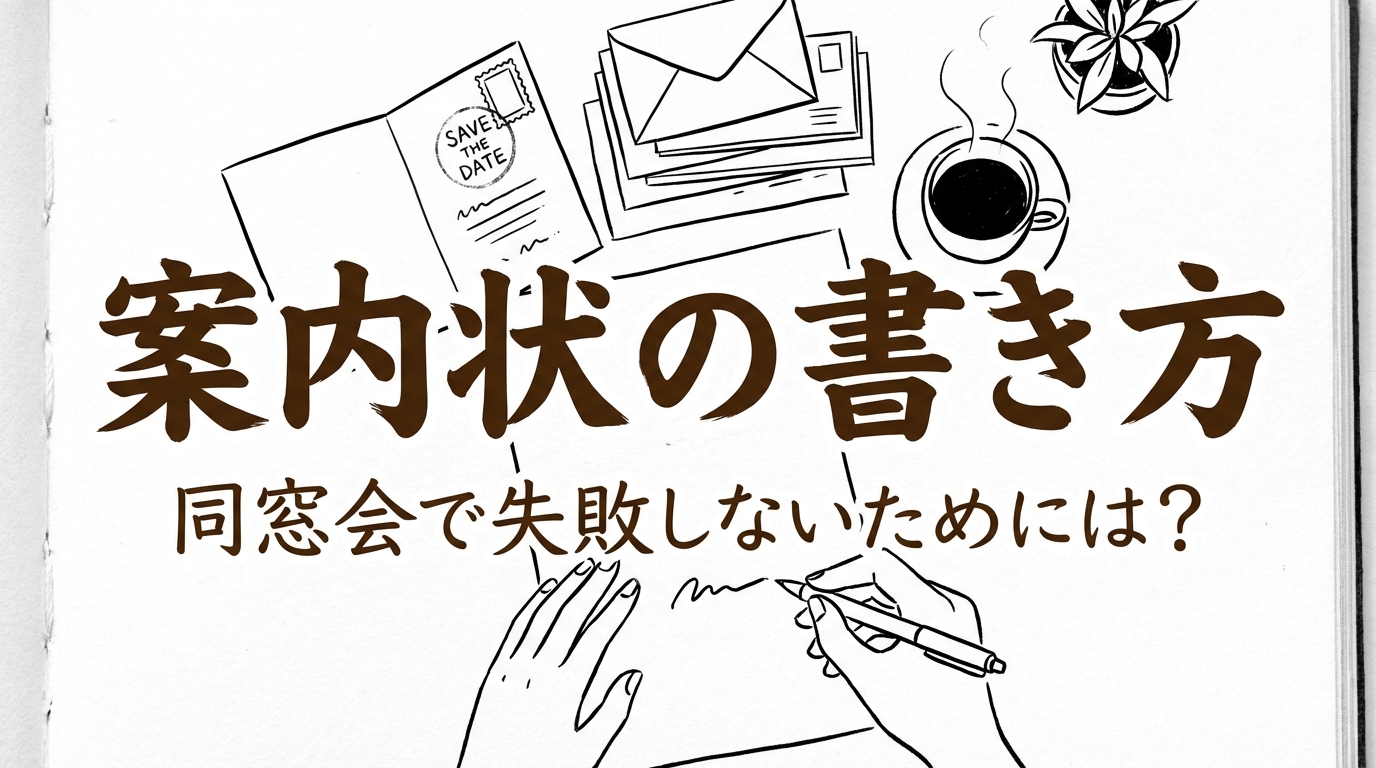 案内状の書き方、同窓会で失敗しないためには?