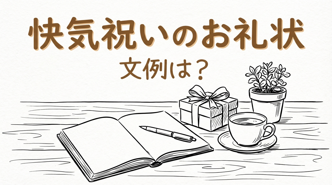 快気祝いのお礼状、文例は？