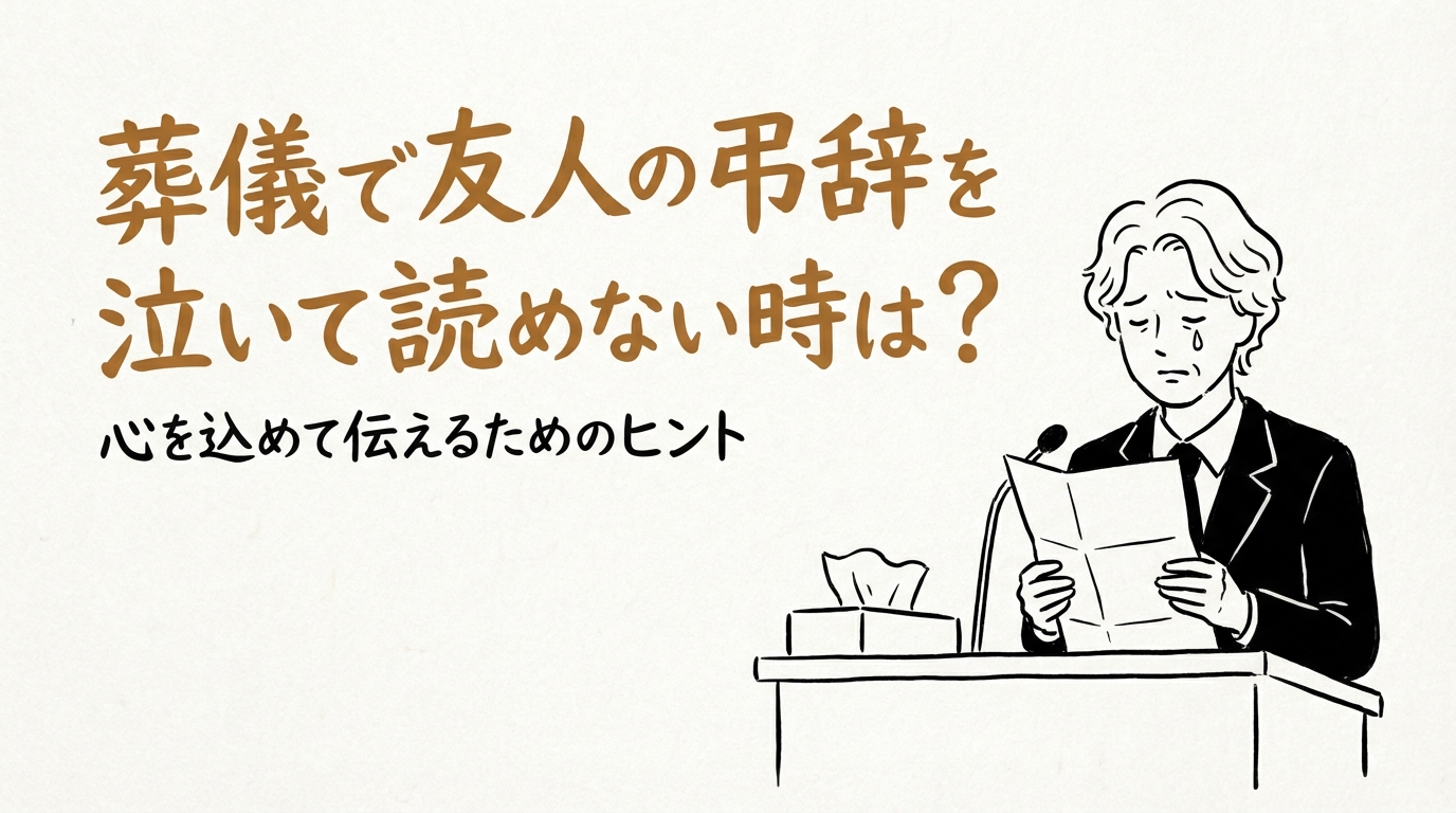 葬儀で友人の弔辞を泣いて読めない時は？