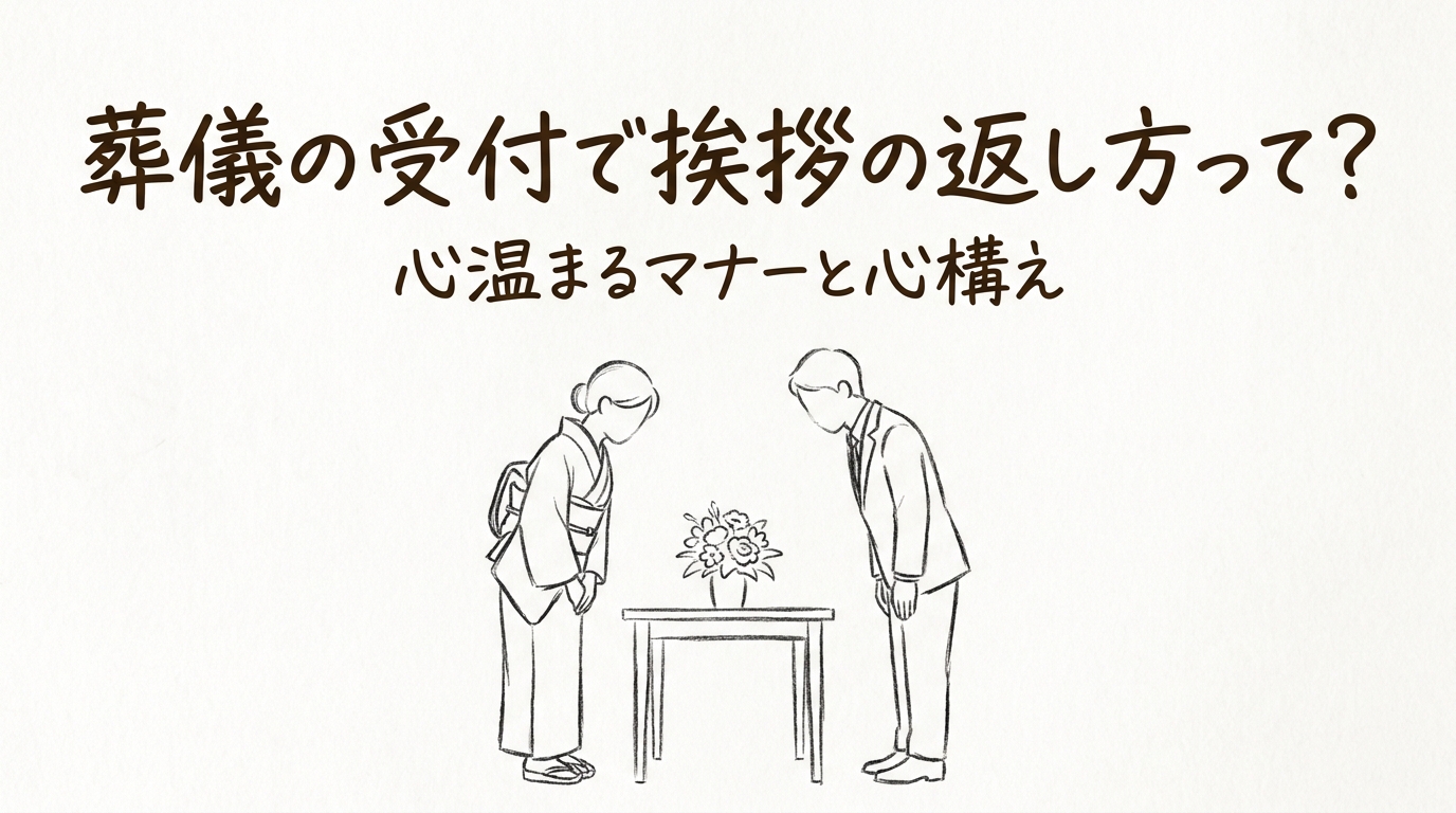 葬儀の受付で挨拶の返し方って？