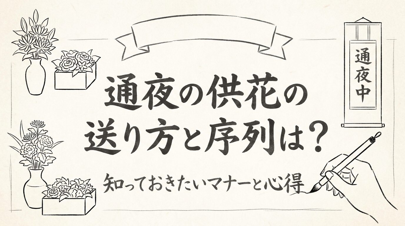 通夜の供花の送り方と序列は？