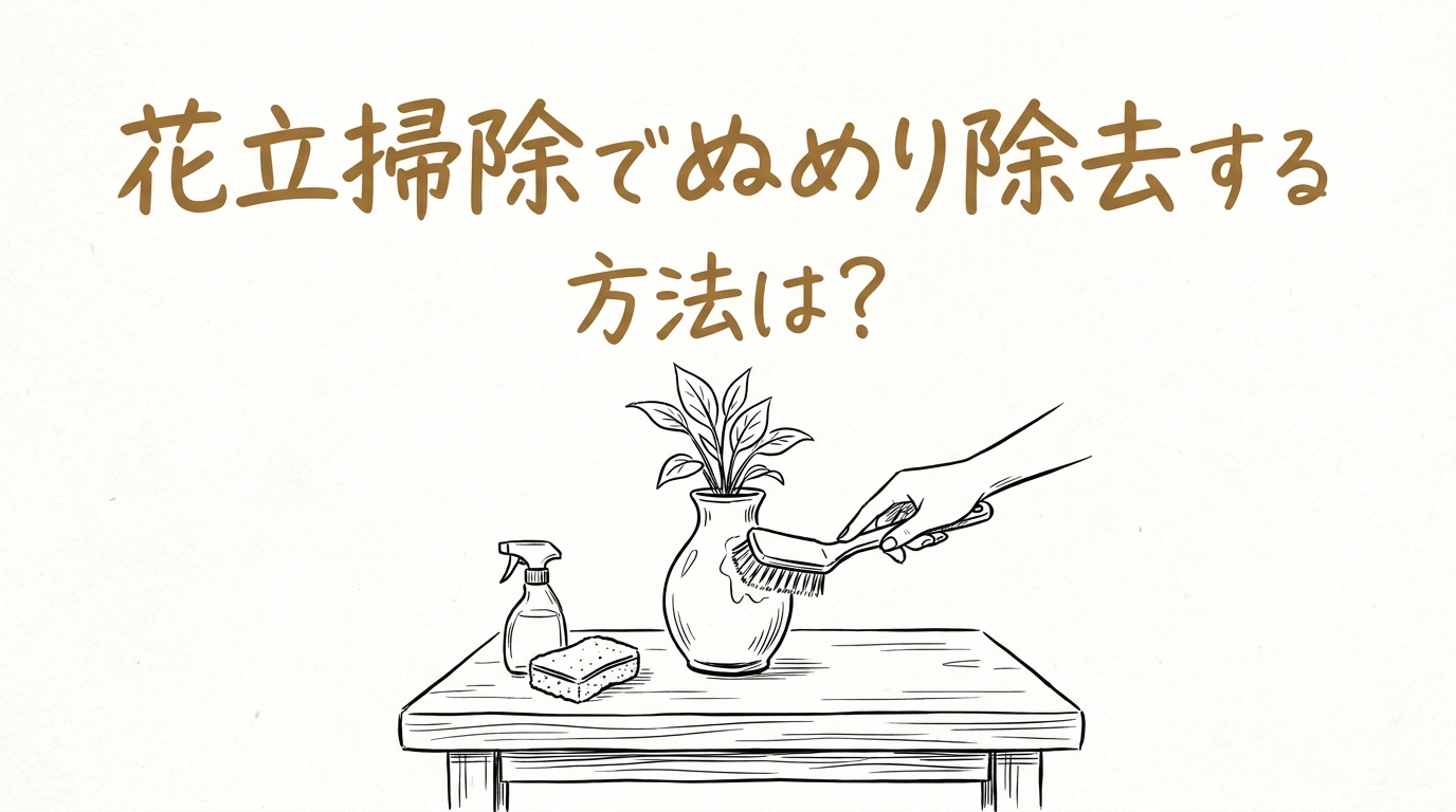 花立掃除でぬめり除去する方法は？