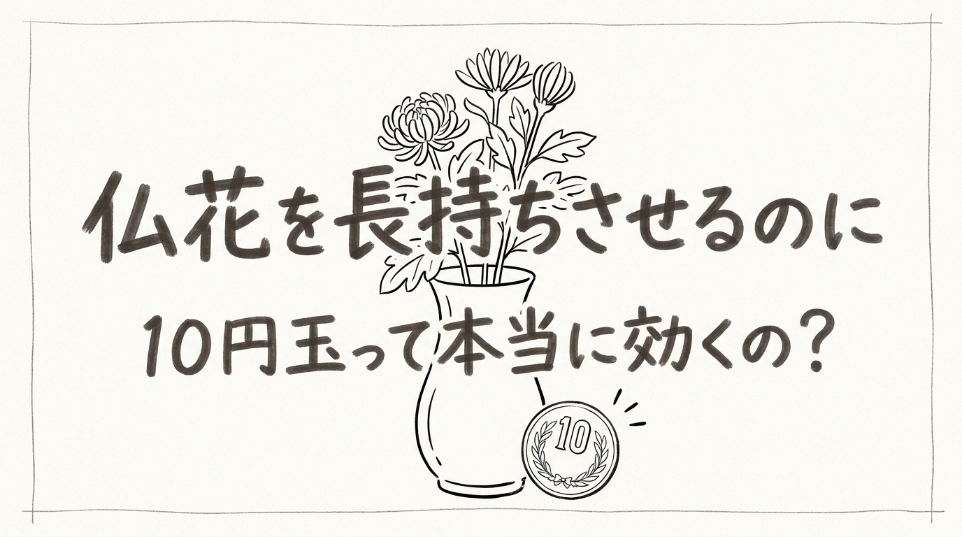 仏花を長持ちさせるのに10円玉って本当に効くの?