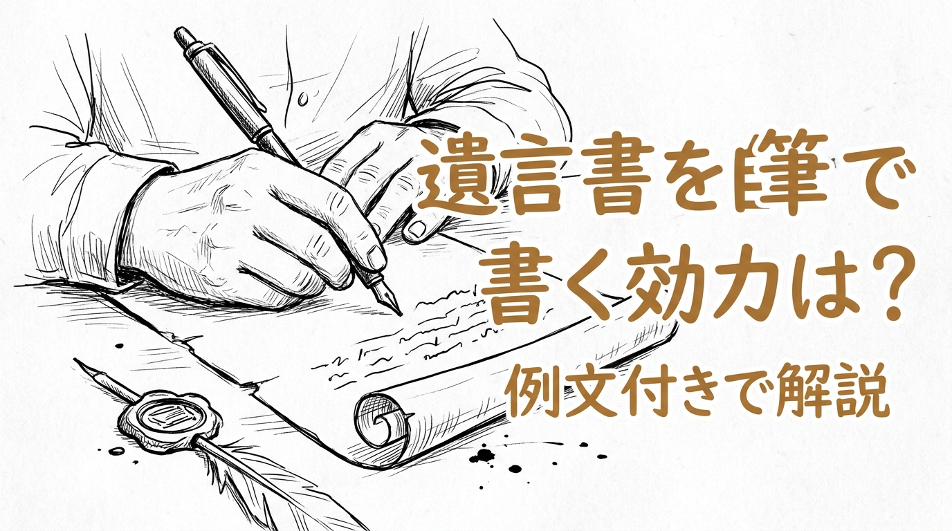 遺言書を自筆で書く効力は?例文付きで解説
