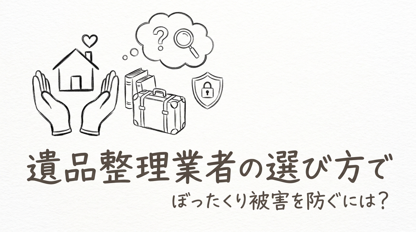 遺品整理業者の選び方でぼったくり被害を防ぐには?