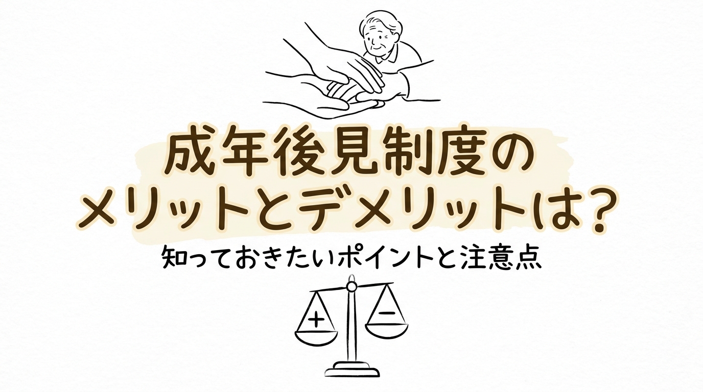 成年後見制度のメリットとデメリットは？