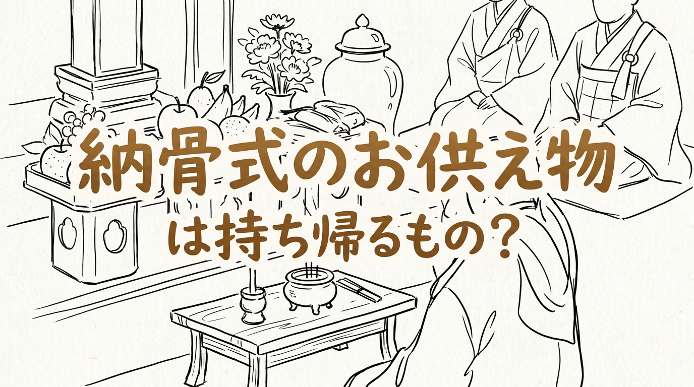 納骨式のお供え物は持ち帰るもの?