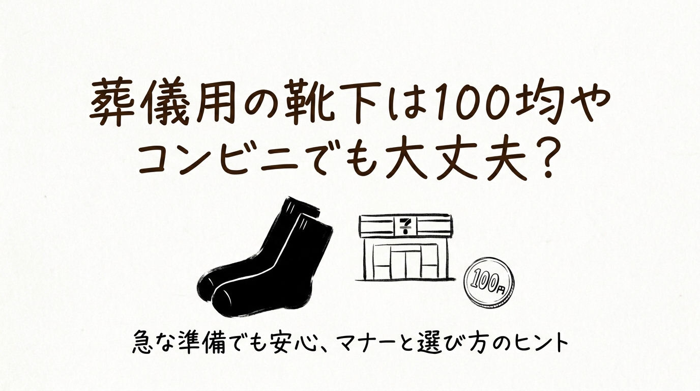 葬儀用の靴下は100均やコンビニでも大丈夫？
