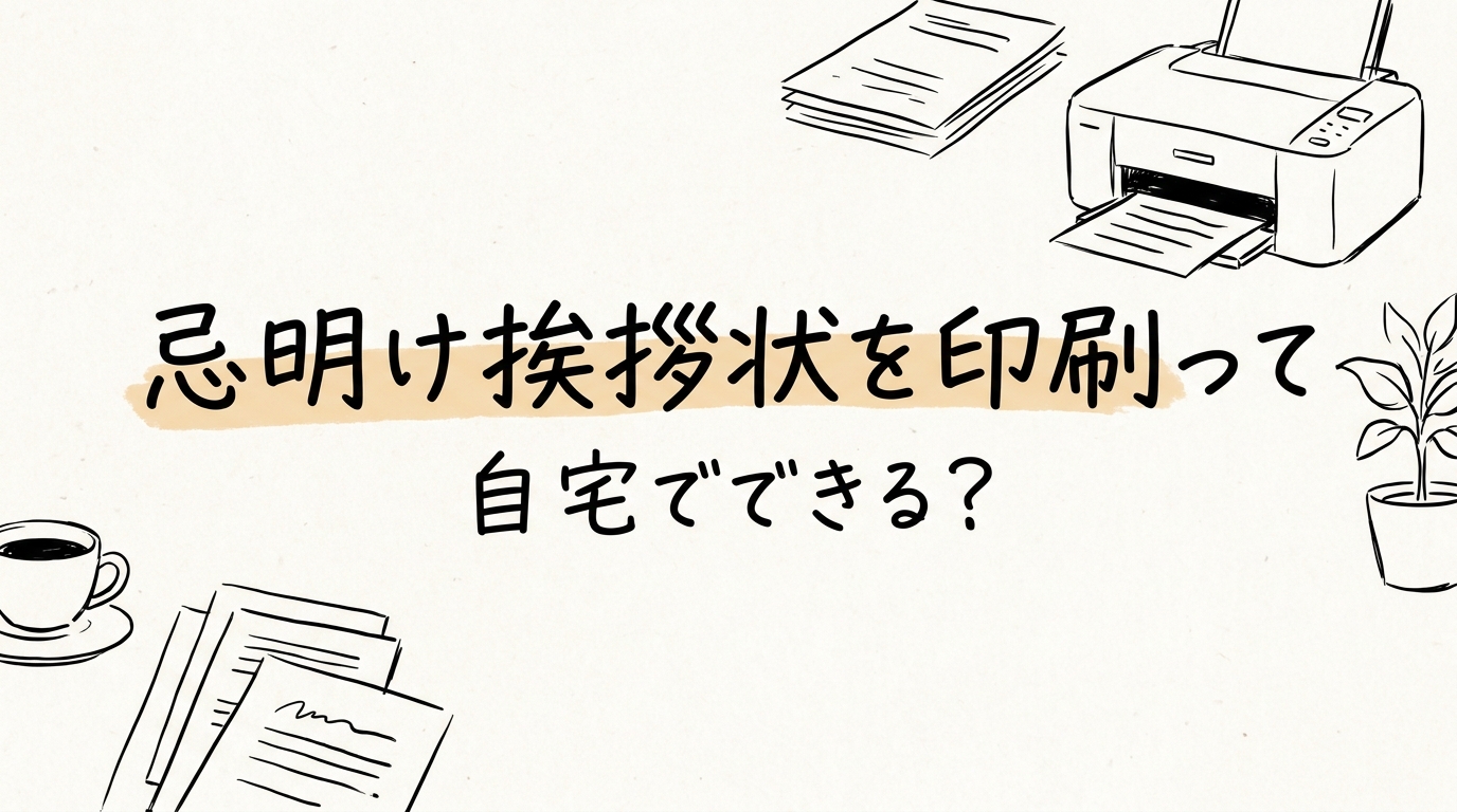 忌明け挨拶状を印刷って自宅でできる？