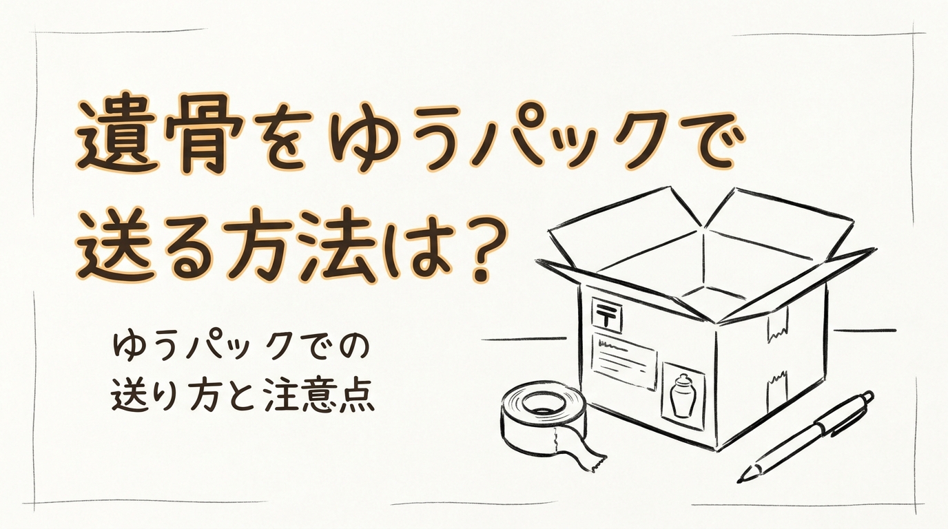 遺骨をゆうパックで送る方法は？