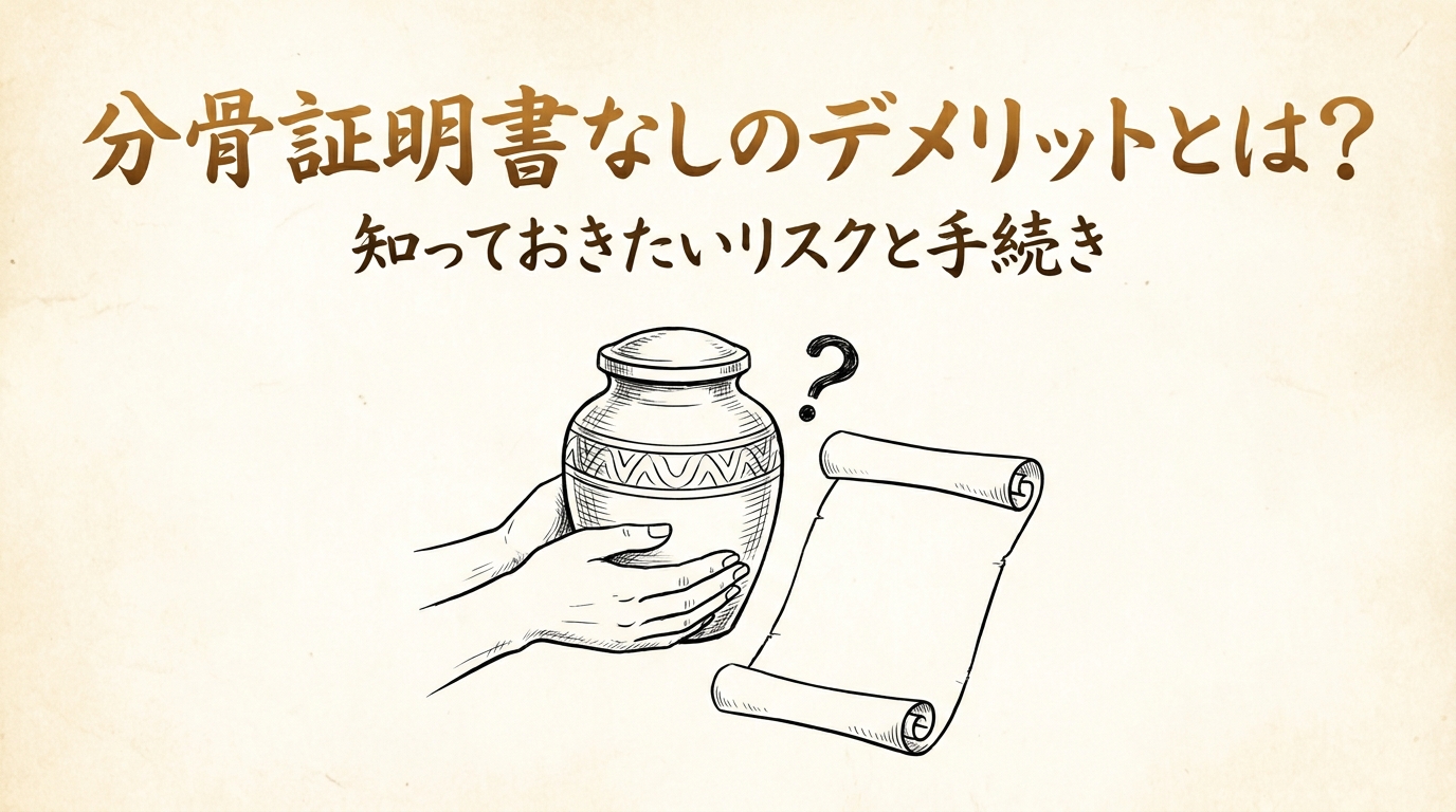 分骨証明書なしのデメリットとは？