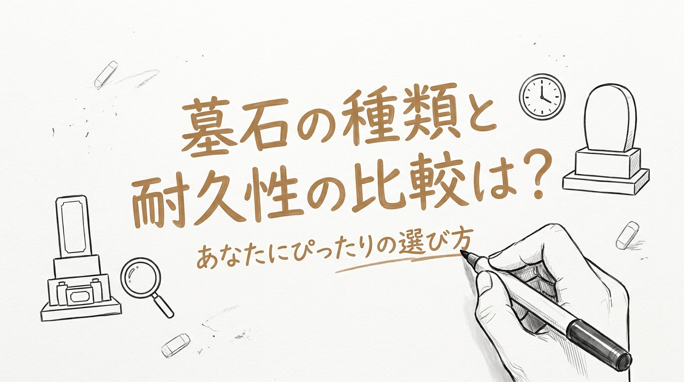 墓石の種類と耐久性の比較は?