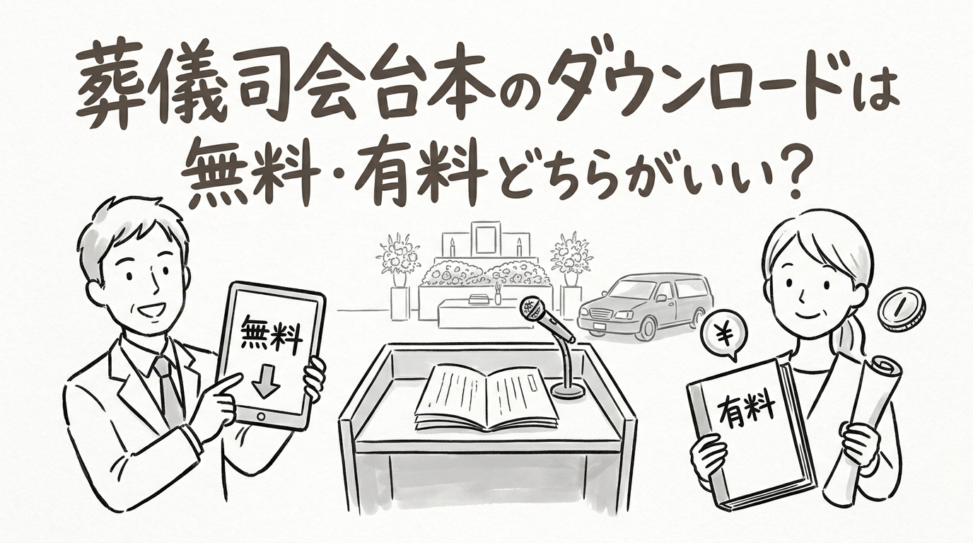 葬儀司会台本のダウンロードは無料・有料どちらがいい？