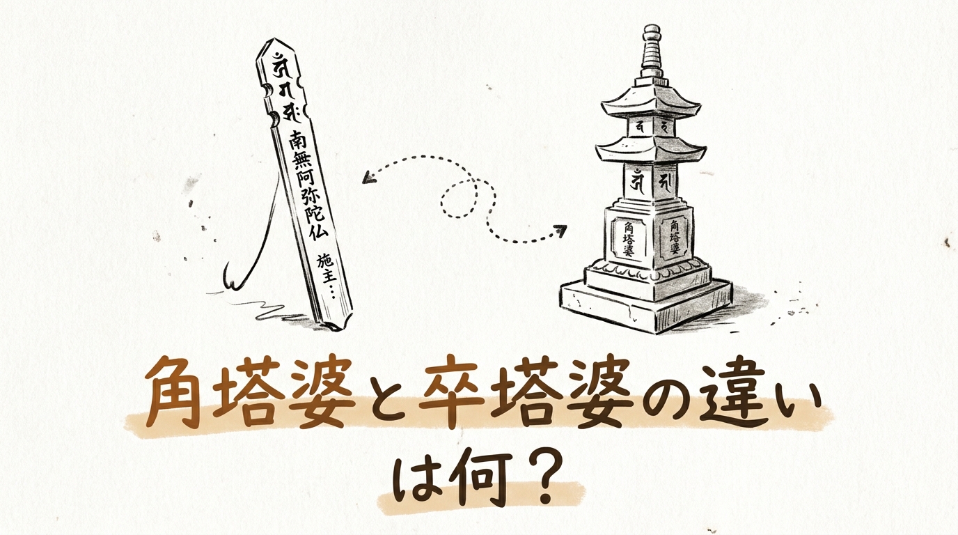 角塔婆と卒塔婆の違いは何?