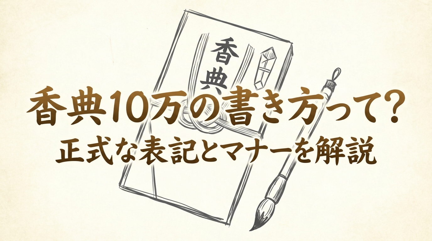 香典10万の書き方って?正式な表記とマナーを解説