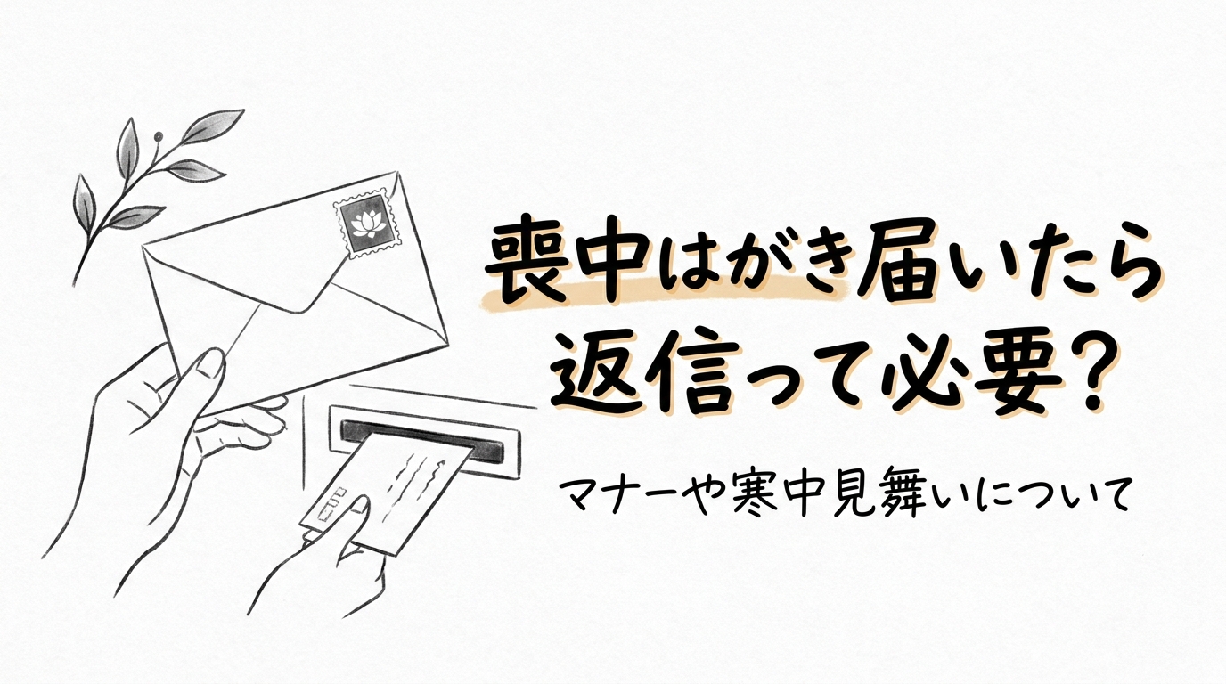 喪中はがき届いたら返信って必要?