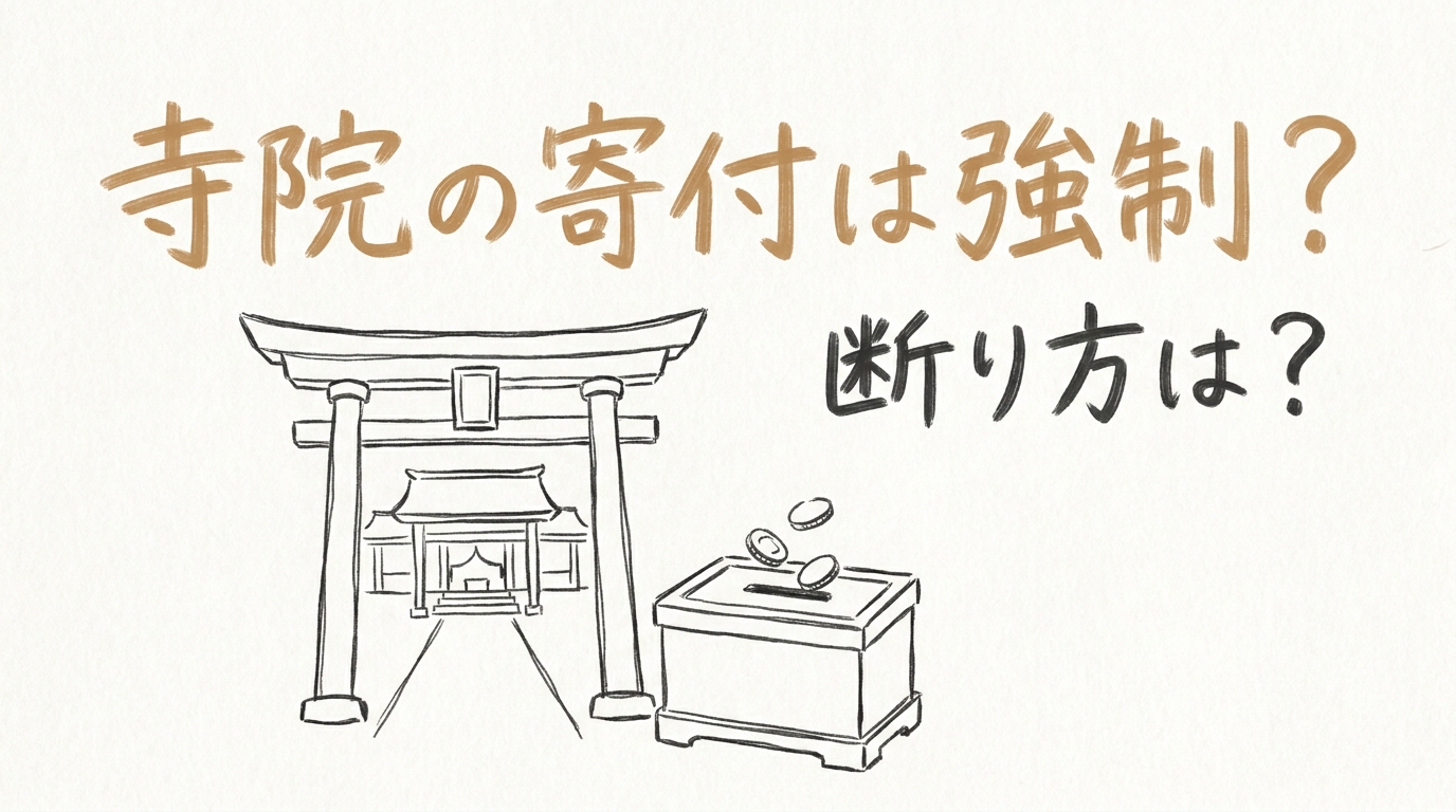寺院の寄付は強制？断り方は？