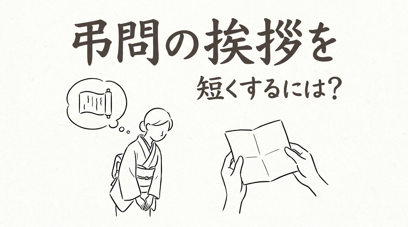 弔問の挨拶を短くするには？