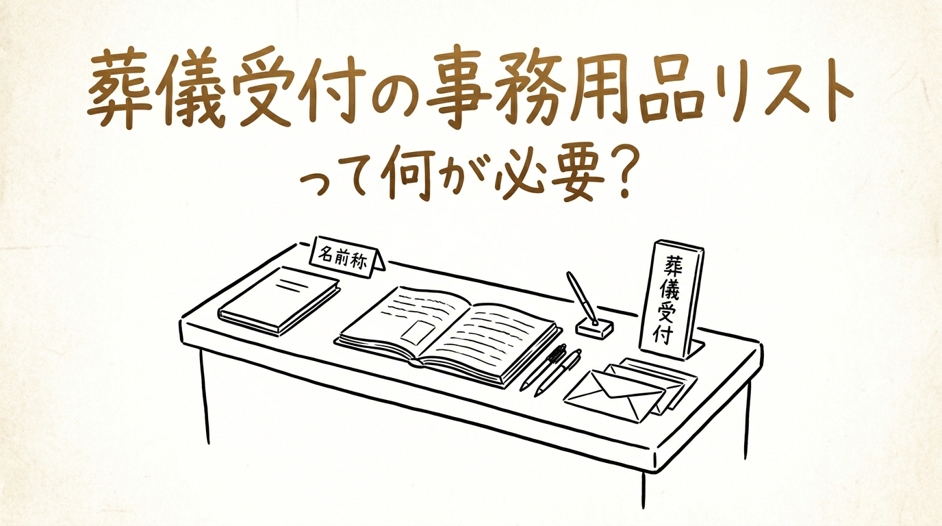 葬儀受付の事務用品リストって何が必要?
