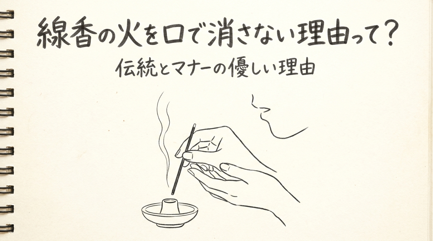線香の火を口で消さない理由って?