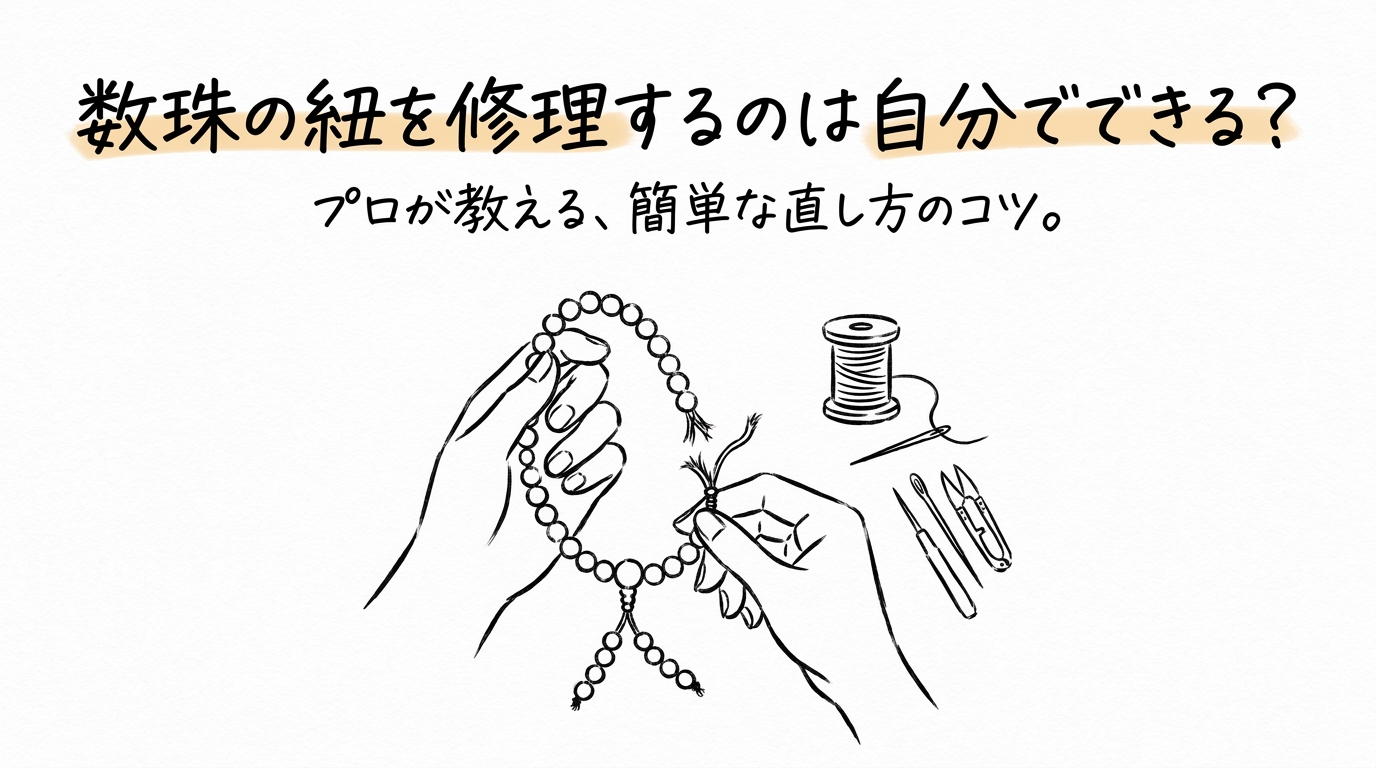 数珠の紐を修理するのは自分でできる?