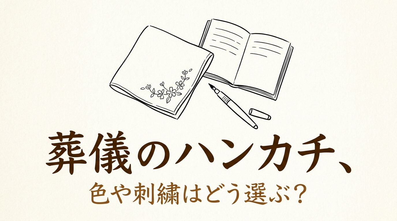 葬儀のハンカチ、色や刺繍はどう選ぶ?