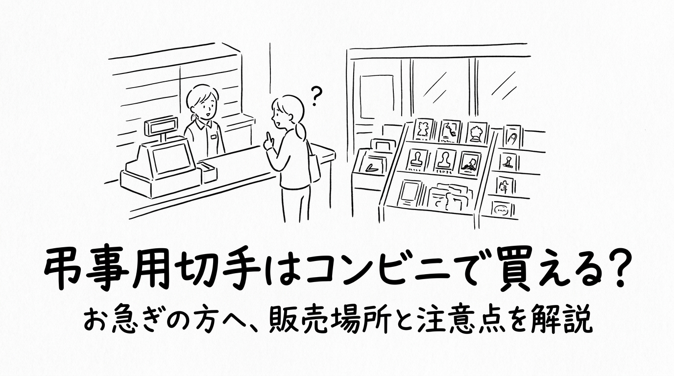 弔事用切手はコンビニで買える?