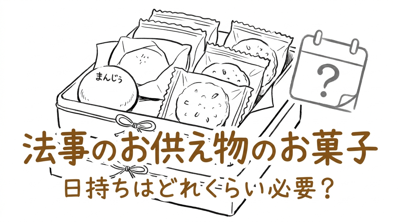 法事のお供え物のお菓子、日持ちはどれくらい必要?