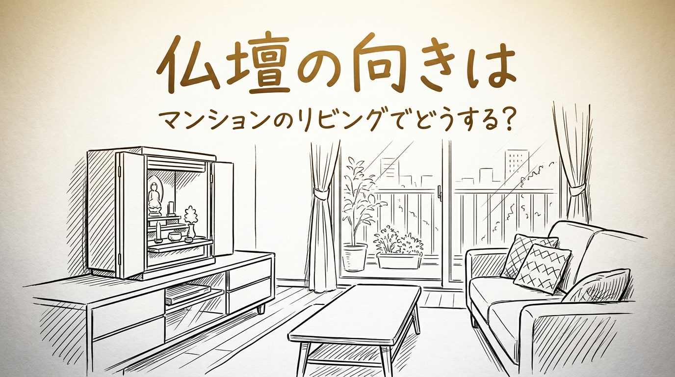 仏壇の向きはマンションのリビングでどうする?