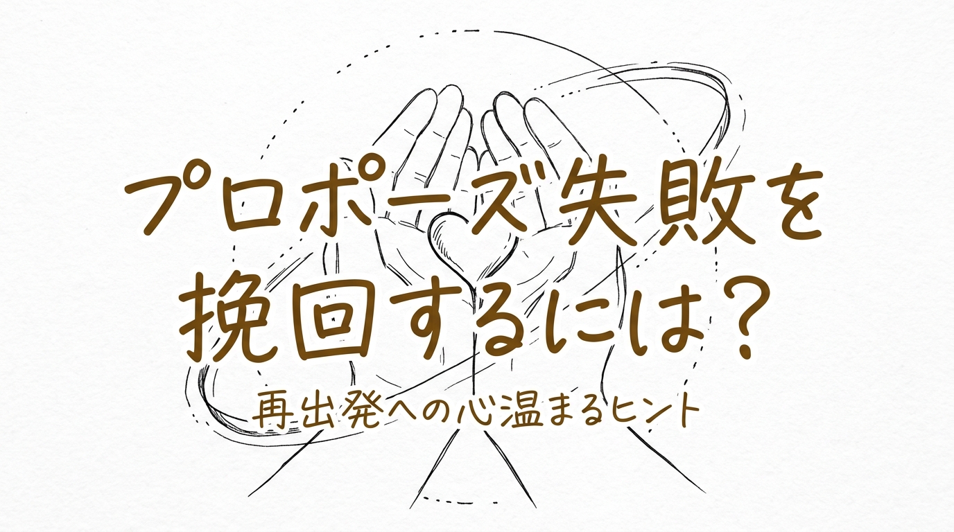 プロポーズ失敗を挽回するには?