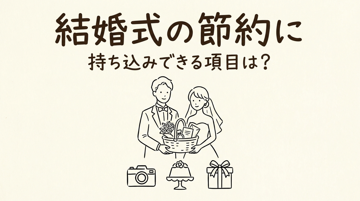 結婚式の節約に持ち込みできる項目は？