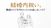 結婚内祝い、親戚から1万円もらったらお返しはいくら？
