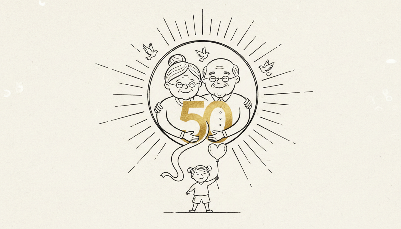 孫からの金婚式メッセージは心を込めた素直な言葉が一番