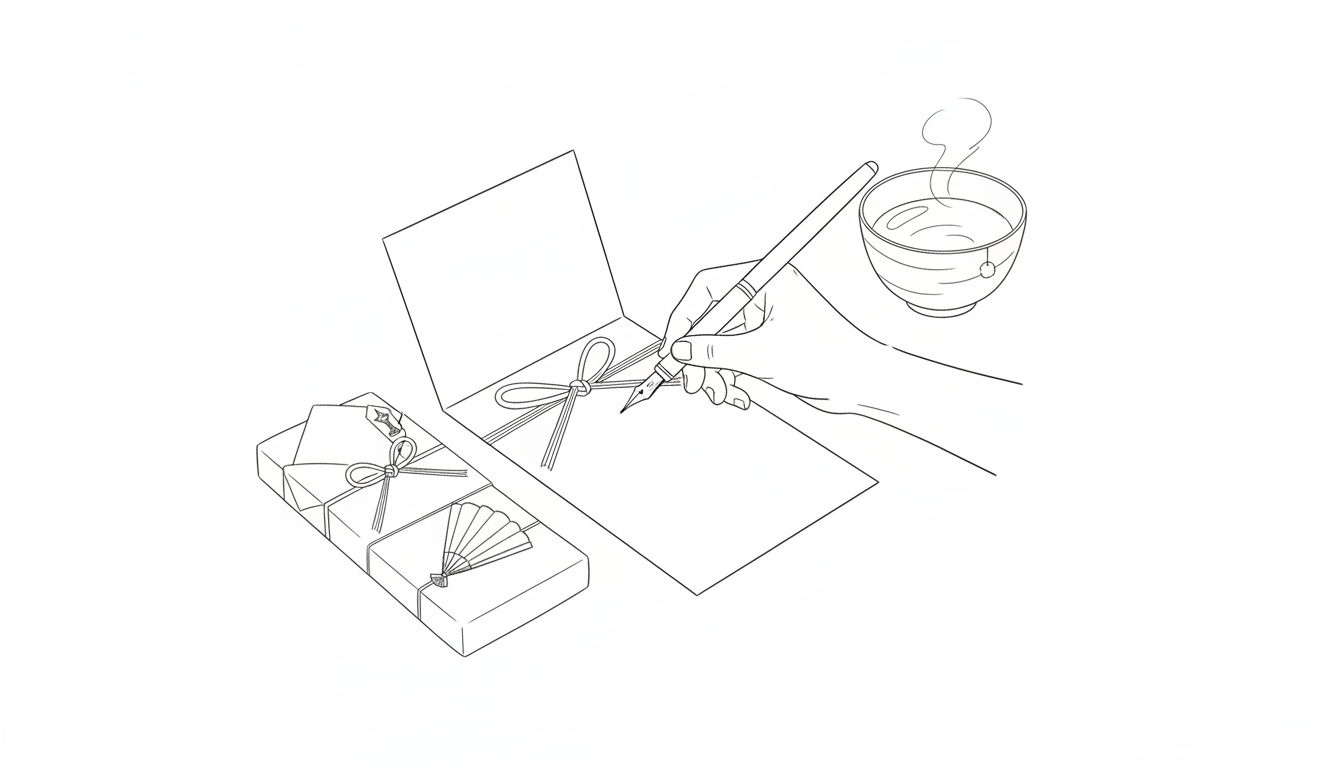 お中元のお礼状は手書きが基本です