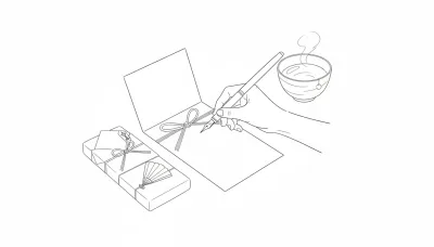 お中元のお礼状、文例通りに手書きで書く？