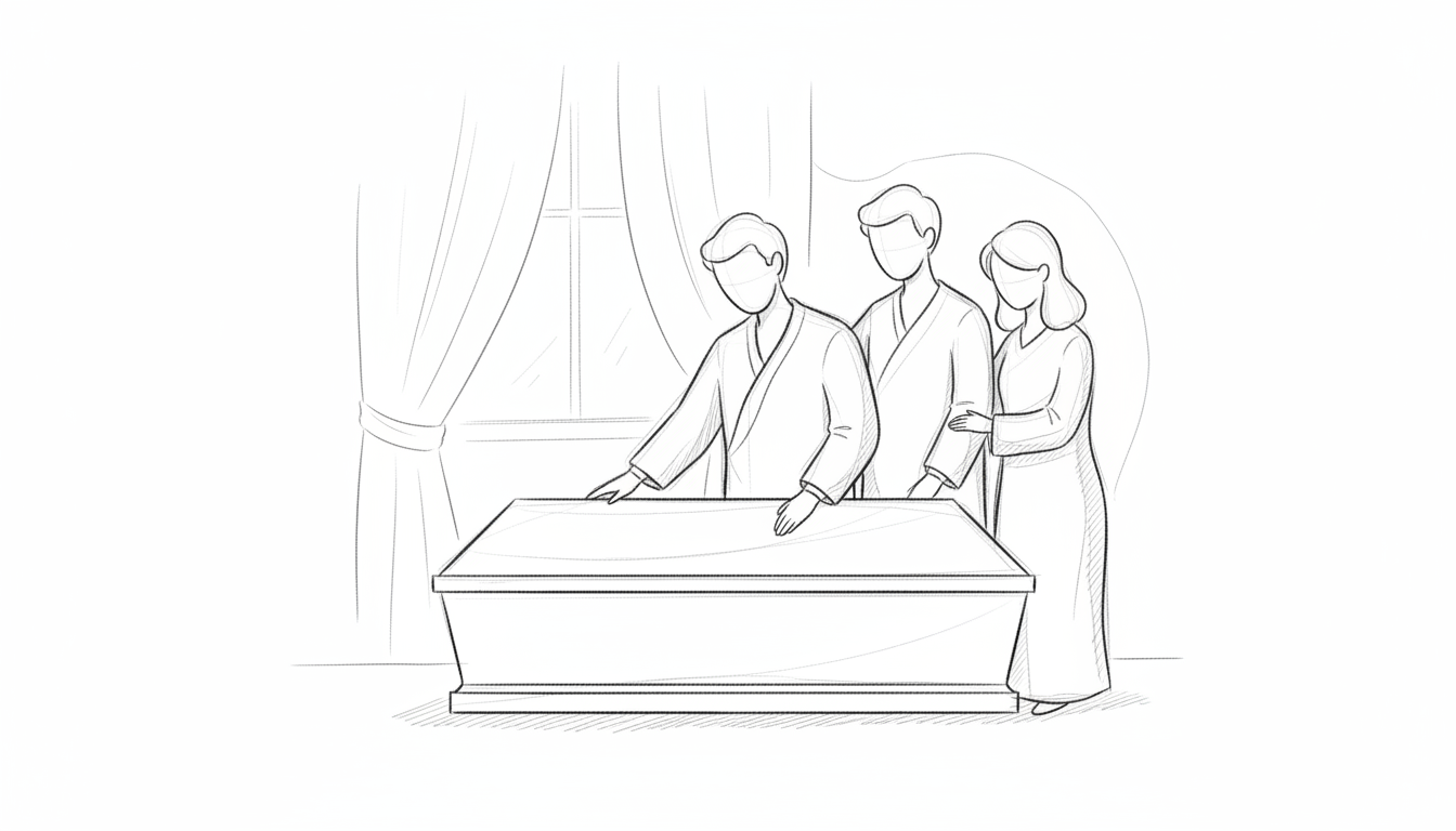 納棺の立ち会いは近親者が中心です