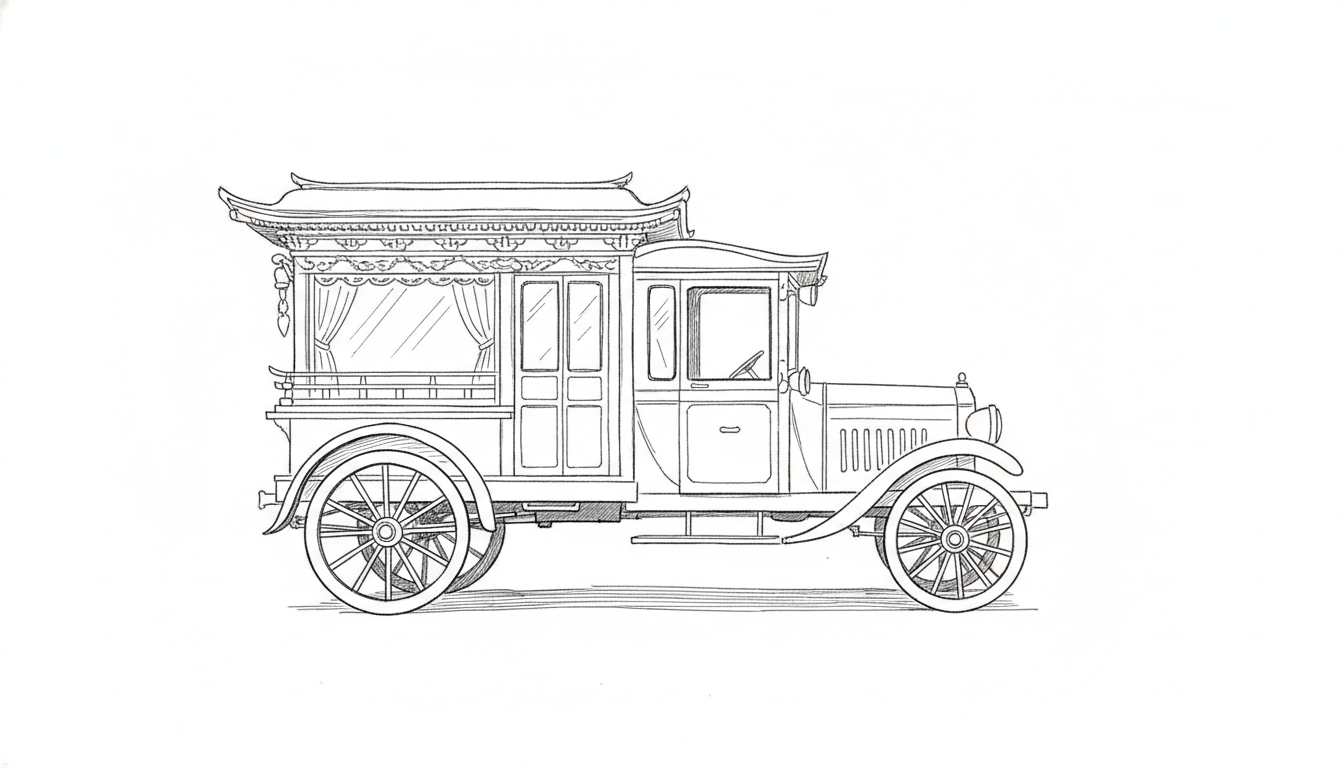 クラシックな霊柩車は「宮型霊柩車」のこと