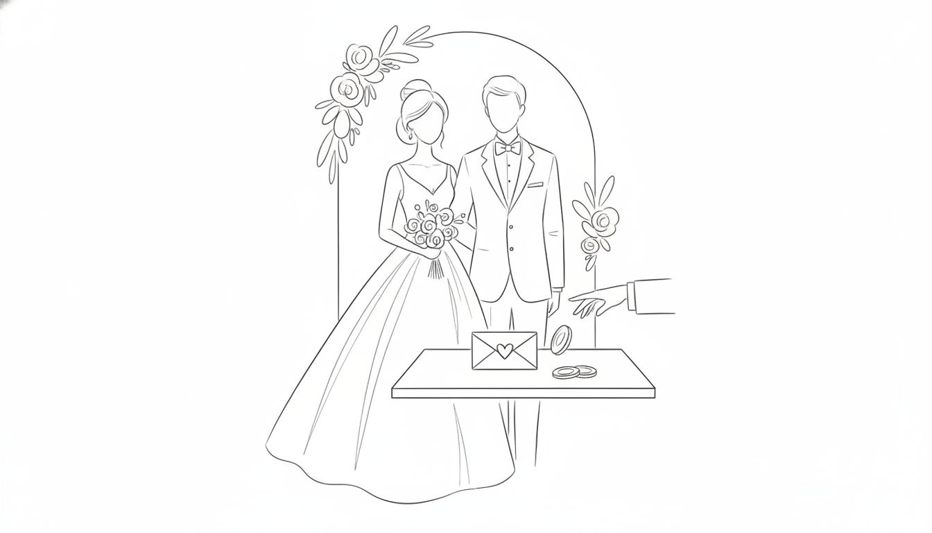結婚式の受付謝礼の相場は3,000～5,000円です